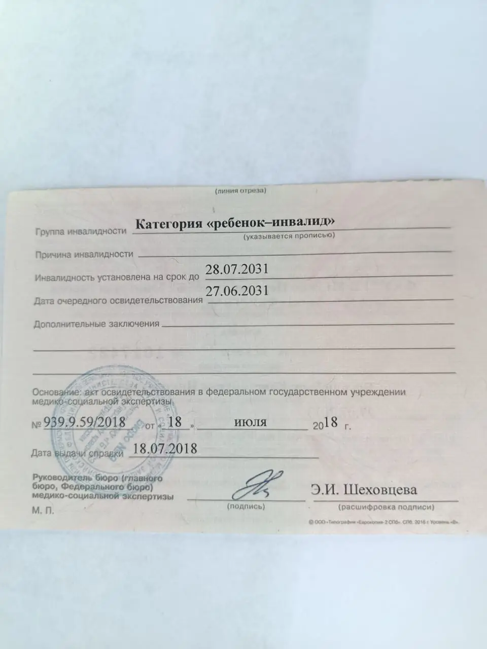 Справка об инвалидности, страница 2